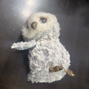 Ty Beanie Boos 6" OWLETTE the Grey Owl w/ Tags Plush Stuffed Animal Gold Eyes